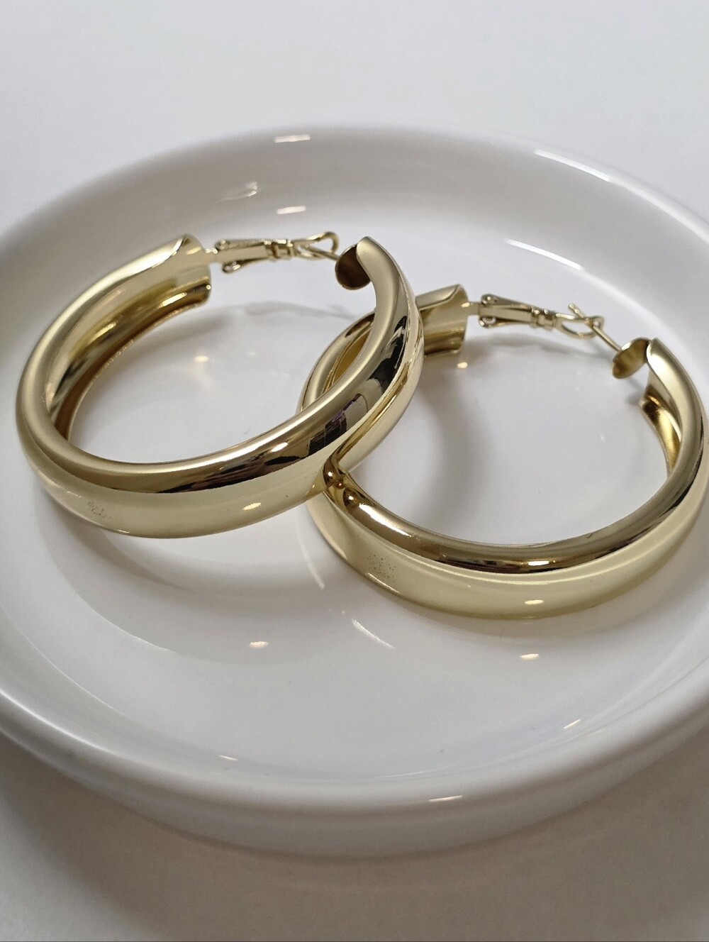 Solid Chunky Plain 45" Hoop Earring